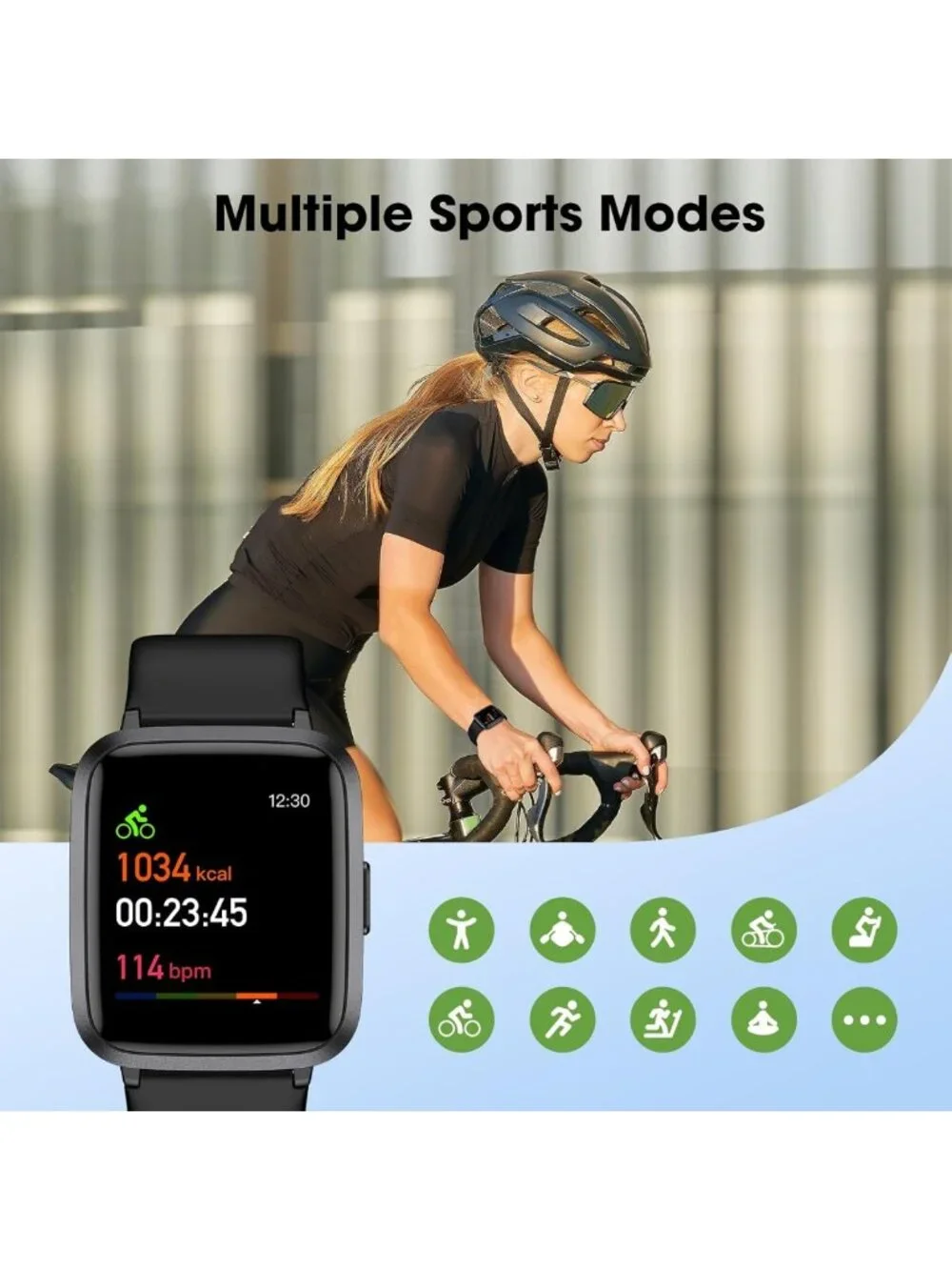 Heart Rate Fitness Tracker Watch - Activity & Pedometer Monitor for Workouts